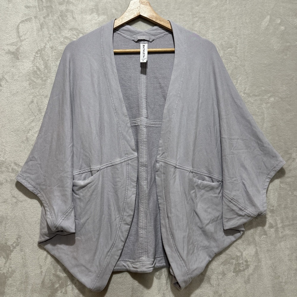 Athleta Women's Open‎ Front Cardigan Size Small Ethereal Cocoon Wrap Muted Lilac